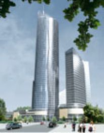 Kamień węgielny pod Sky Tower we Wrocławiu